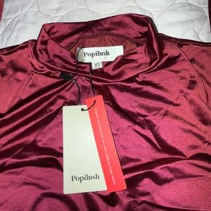 Popilush Women's Burgundy Bodysuit